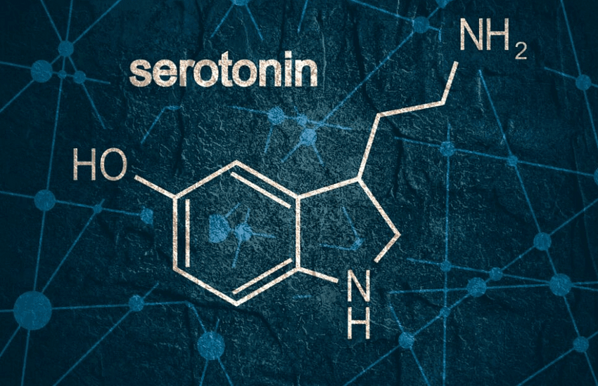 serotonina - wzór chemiczny - obrazek - blog